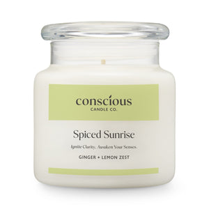 Ginger & Lemon Zest Soy Candle – Spiced Sunrise