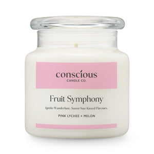 Pink Lychee & Melon Soy Candle – Fruit Symphony