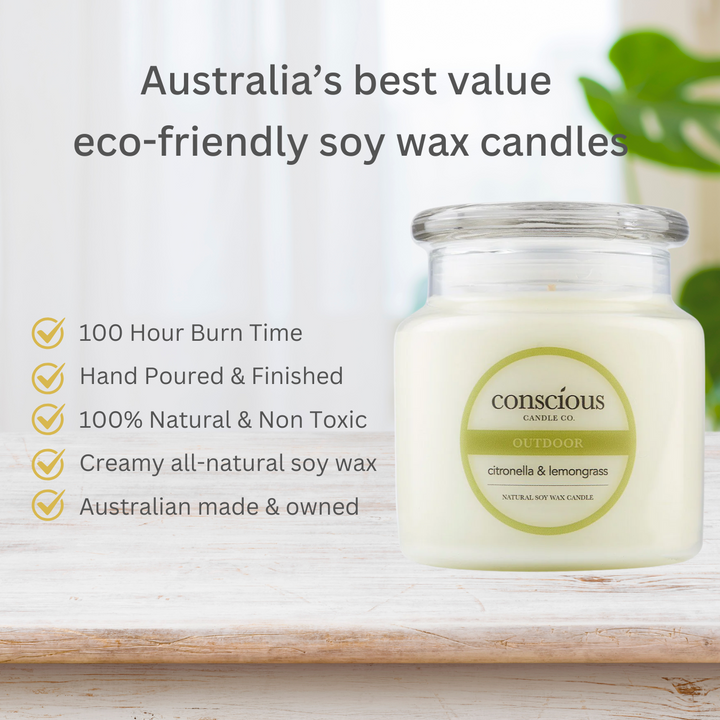 Lemongrass & Citronella 510g OUTDOOR Natural Soy Candle