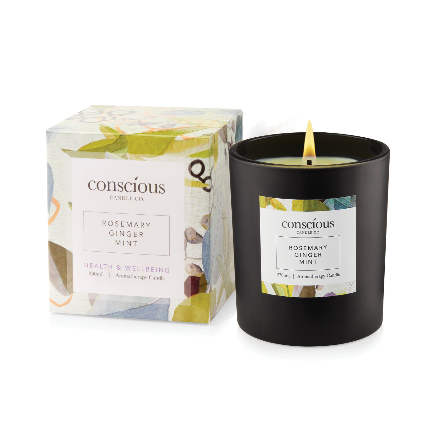 Rosemary, Ginger & Mint Aromatherapy Candle 300mL