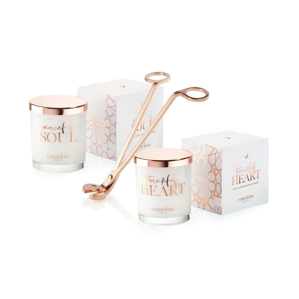 Mindful 'Heart & Soul' Twin Set with Wick Trimmer