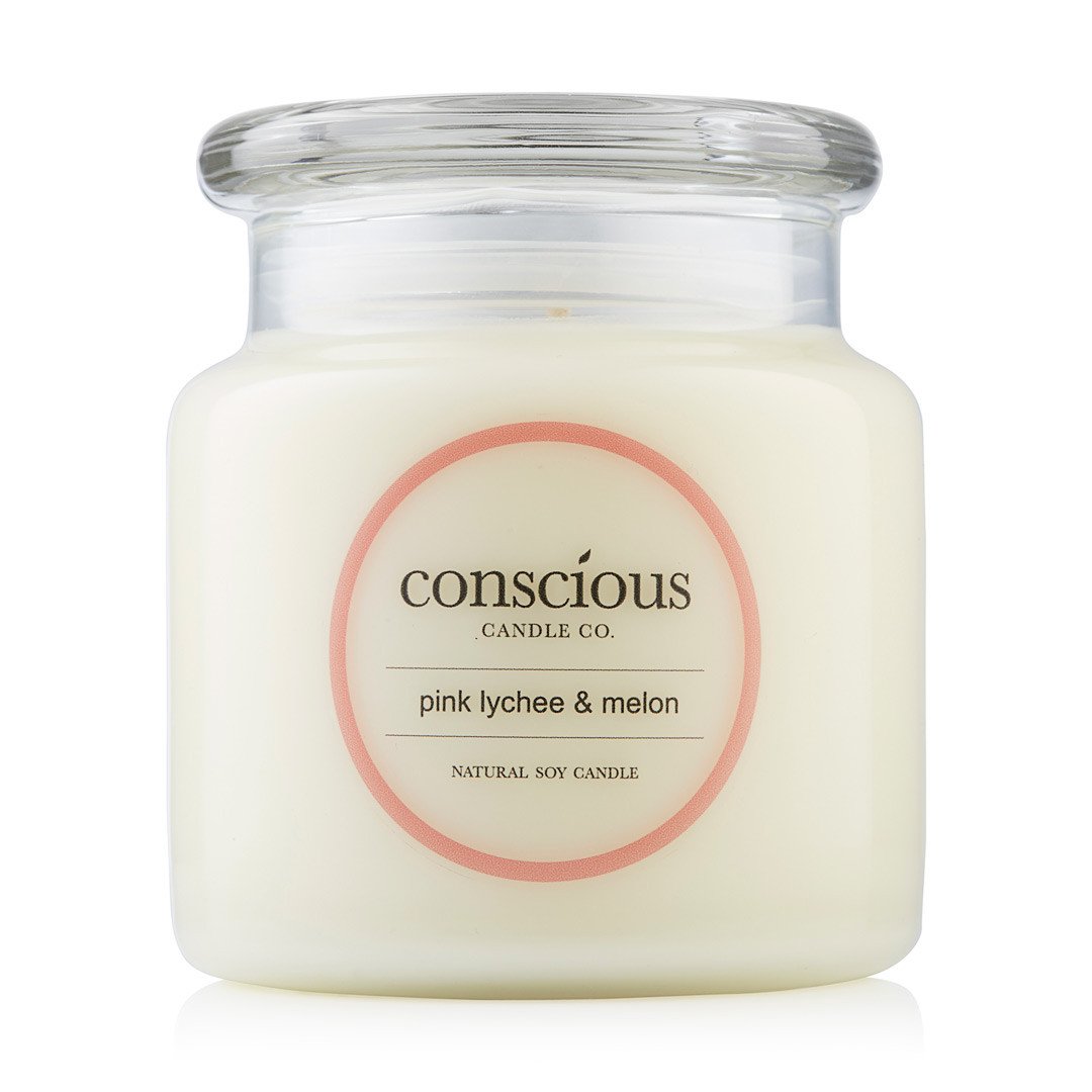 Pink Lychee & Melon 510g Natural Soy Candle